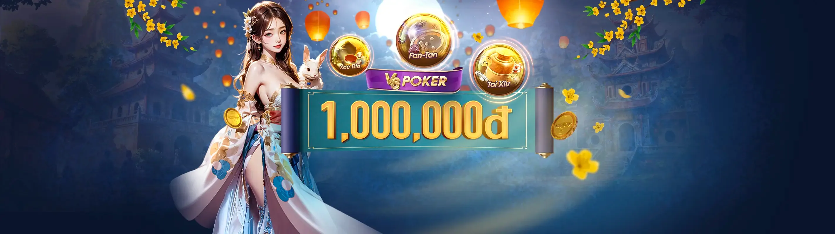 Sảnh Sòng Bạc Trực Tuyến với các bàn poker và dealer chuyên nghiệp